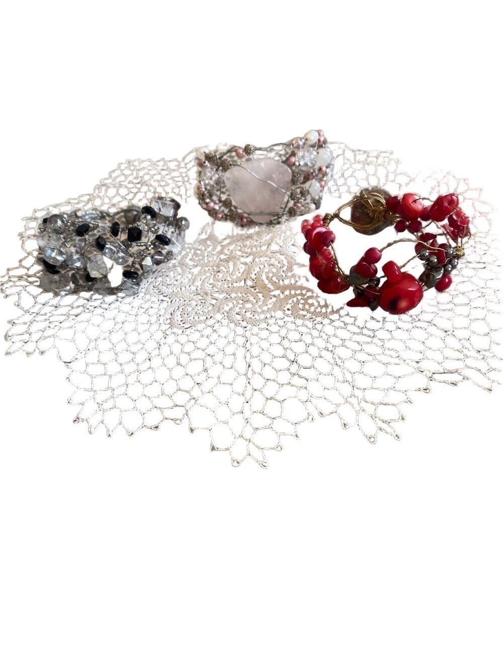 Elegant Multi-Color Beaded Bracelets Set
